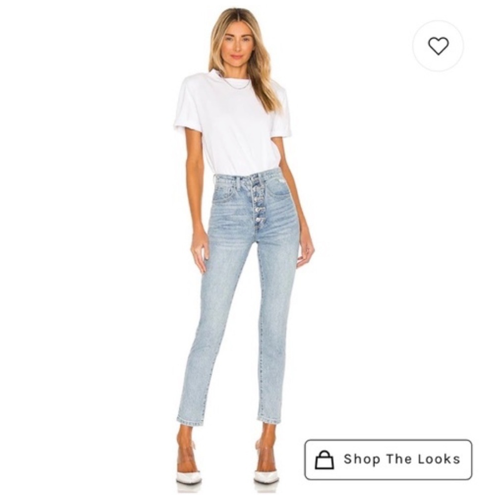 NWT! WeWoreWhat The Daniele Crystal Button Up Jeans - size 25 - MSRP $168!!